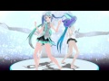 【MMD】Twinkle World  feat.初音ミク(素足ミク3人Lat式・Tda式・YYB式)