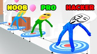 Trampoline King Gameplay - NOOB vs PRO vs HACKER (iOS/Android) screenshot 2