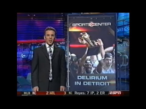 Pistons Win 2004 NBA Championship (SportsCenter Footage)