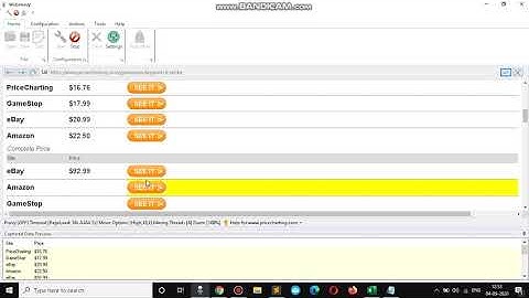 How to scrape game pricing details from Pricecharting website using Webharvy