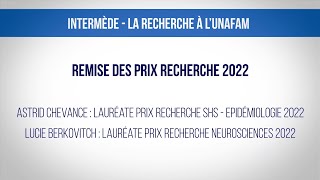 Remise des prix Recherche 2022