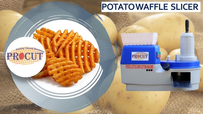 TEMI Potato Lattice Waffle Maker Stainless Steel Wavy Chopper