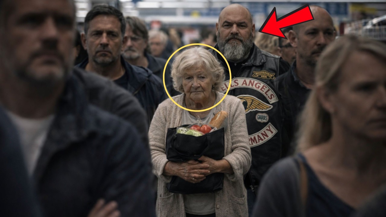 Alle ignorierten die Seniorin – bis ein Hells Angel ihre Hand nahm. Alles änderte sich.