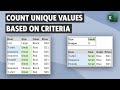 How to count unique values with criteria in Excel - Count unique items based on condition