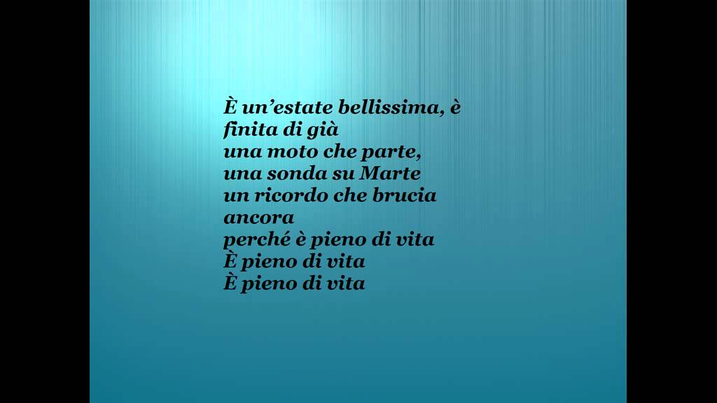 Jovanotti - Pieno di vita (Testo, Lyrics) - YouTube