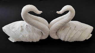 Towel art SWan | How to Make Swan out of Towel |Towel folding design |Towel animal |Swan towel Hotel