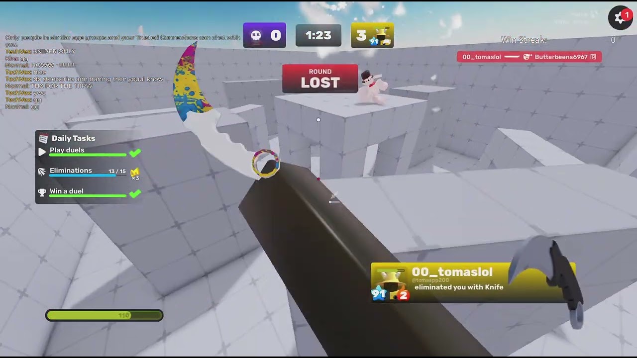 Roblox Rivals 1v1 vs a hacker