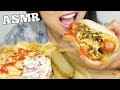 ASMR FULLY LOADED HOT DOG + CHIPS + FRIES + PICKLES (EATING SOUNDS) NO TALKING | SAS-ASMR