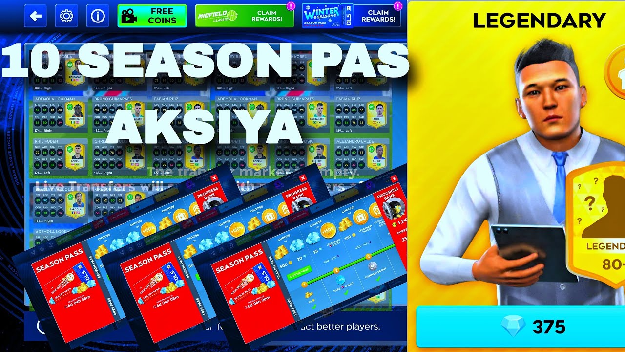 DLS26 10 SEASON PASLI AKSIYALAR🥳🥳 SOBITYA YUTAMIZ✅ AGENTLAR OCHAMIZ✅ DLS ISMOILOV DLS26 NEW GGAMING
