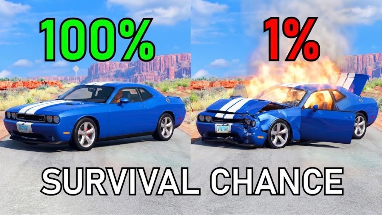 Realistic Survival Chance Crash Testing Ep.43 | BeamNG.drive