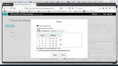 Daily validation of Simplified Remote Restart (SRR) LPARs in the PowerVM LPM/SRR Automation tool