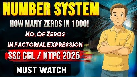 Number Of Zeros In factorial Expression | How many Zeros IN 1000! | Ssc CGL chsl | Exam Boosters