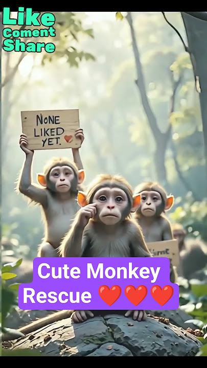 Kisah Monyet Sedih 😢 | Animasi Penyelamatan Hutan yang Emosional #ai #hewanpeliharaan #monyet #cerita #sedih #shorts #viral