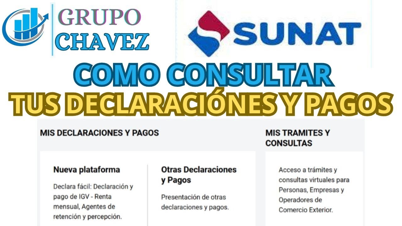 COMO VER EL DETALLE DE TUS DECLARACIONES Y PAGOS- SUNAT - YouTube