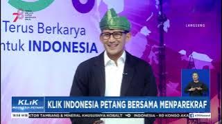 Menparekraf RI Sandiaga Uno Menjadi Narasumber Sekaligus Pembaca Berita