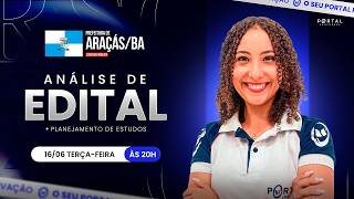 CONCURSO PREF. ARAÇAS/BA: ANÁLISE DE EDITAL + PLANEJAMENTO DE ESTUDOS