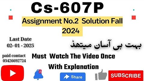 CS607P - Artificial Intelligence (Practical) Assignment #02 Solution 2024