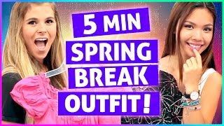 5 MINUTE SPRING BREAK OUTFIT CHALLENGE! | | Vintage Revamp w/ Tiffany Ma & Julia Cates