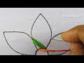 Modern hand embroidery most unique and colorful flower embroidery design needle sewing tutorial