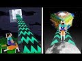 HOW FAST to GET to the MOON? GIANT TRAMPOLINE RAMP in Minecraft Noob vs Pro