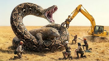 Brave Heroes Save Greedy Komodo Dragon from Dangerous Giant Mutant Python’s Attack