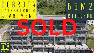 SOLD Kotor Bay - Dobrota 1 Bedroom Apartment with Large Balcony and Sea Views 65m2 €149,500