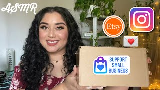 ASMR Supporting Small Businesses ️ haul- whisper, voiceover