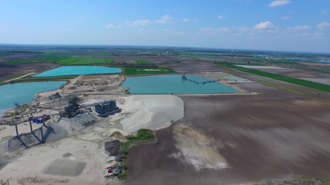 drone filming tips Drone shots at beautiful quarry pond