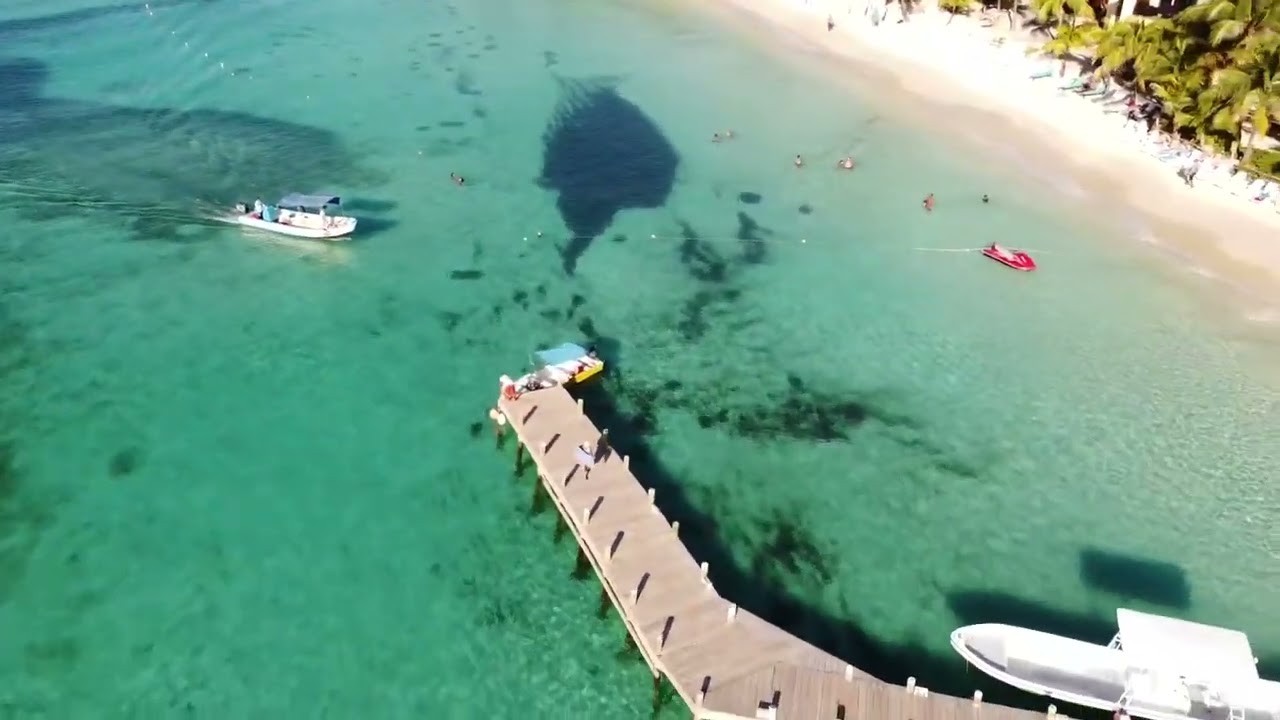 Breathtaking West Bay Beach Roatan Honduras 4K Drone Views | Crystal Clear Caribbean Sea