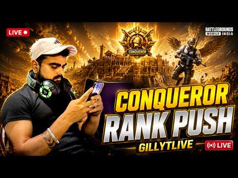 CONQUEROR RANK PUSH DAY -1| BGMI LIVE | GILLYTLIVE#shorts #shotsfeed #shortlive #bgmi #facecam