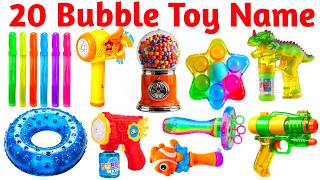 20 Fun Bubble Toys Names 🫧 | Learn Toy Names in English | Kids Educational Learning Video