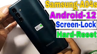 how to hard reset and password samsung galaxy a04s | samsung android 12  latest security hard reset