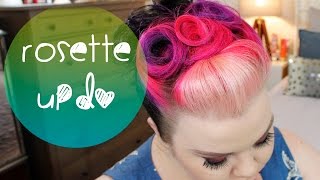 Rosette Updo Alternative To Victory Rolls Hair Tutorial