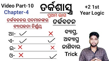 +2 1st year Logic Subject, Chapter 4, ତର୍କବଚନ ପଦର ବ୍ୟାପ୍ତ ନିର୍ଣ୍ଣୟ