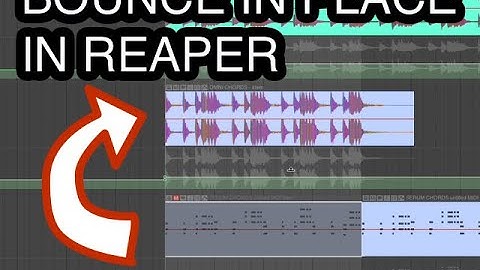 HOW TO BOUNCE IN PLACE IN COCKOS REAPER USING SHORTCUT
