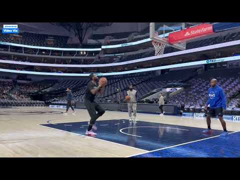 KYRIE IRVING's EARLIER WARMUP ROUTINE BEFORE TONIGHT GAME VS CLIPPERS AT AA CENTER