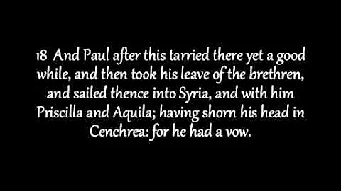 Acts of the Apostles Chapter 18 KJV AV Read Along