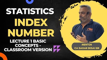 XII Statistics 1 Ch 1 Index Number Lecture 1 OLD VERSION