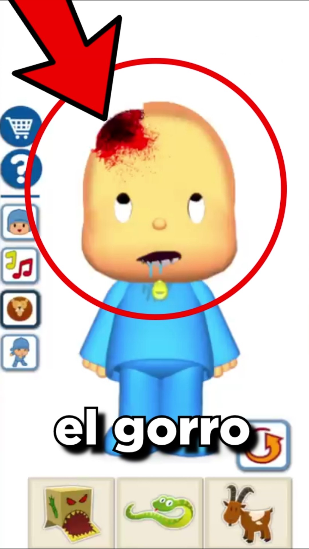 NUNCA LE QUITES EL GORRO A POCOYO ? #pocoyo #josativi #youtube #shorts #miedo #terror