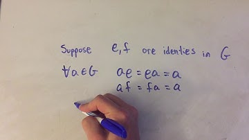 Uniqueness of Identity in a Group Proof (Abstract Algebra)