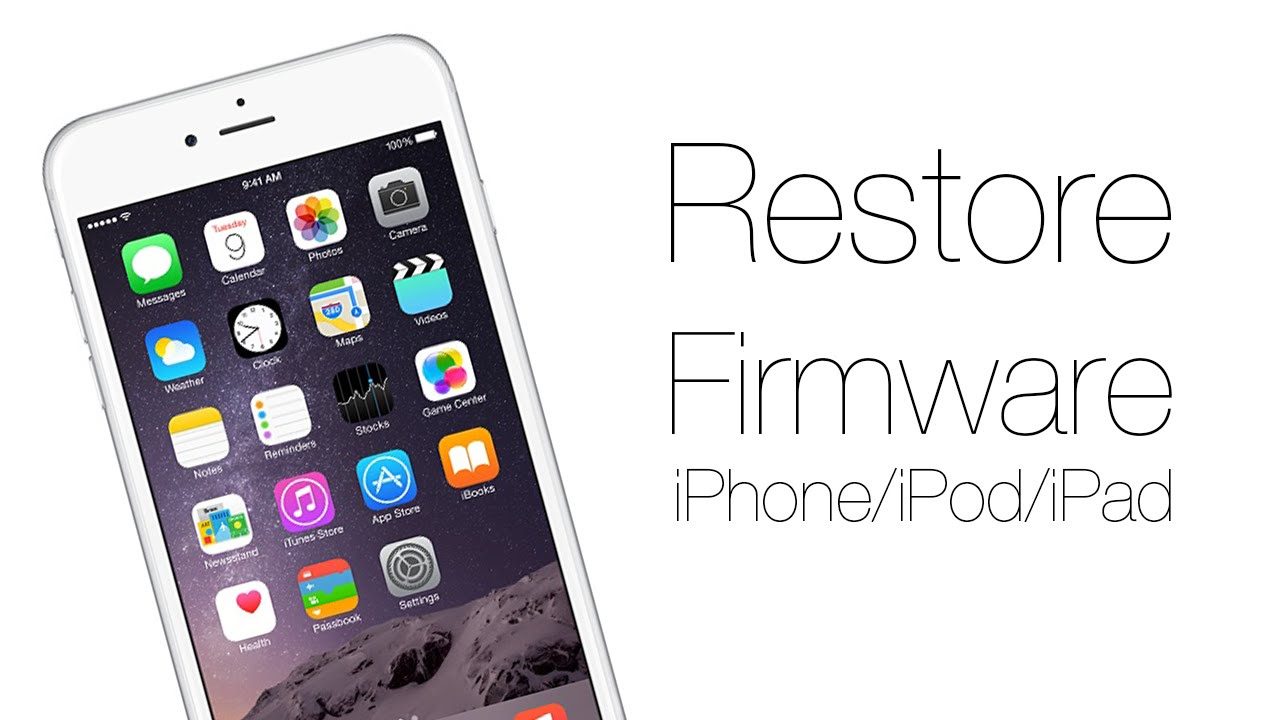 ล้าง เครื่อง ไอ แพ ด  New  How to: วิธีล้างเครื่อง Restore Firmware ให้ iPhone iPod iPad