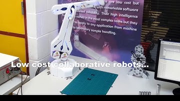 Low cost collaborative robots; bench top industrial robot arms.