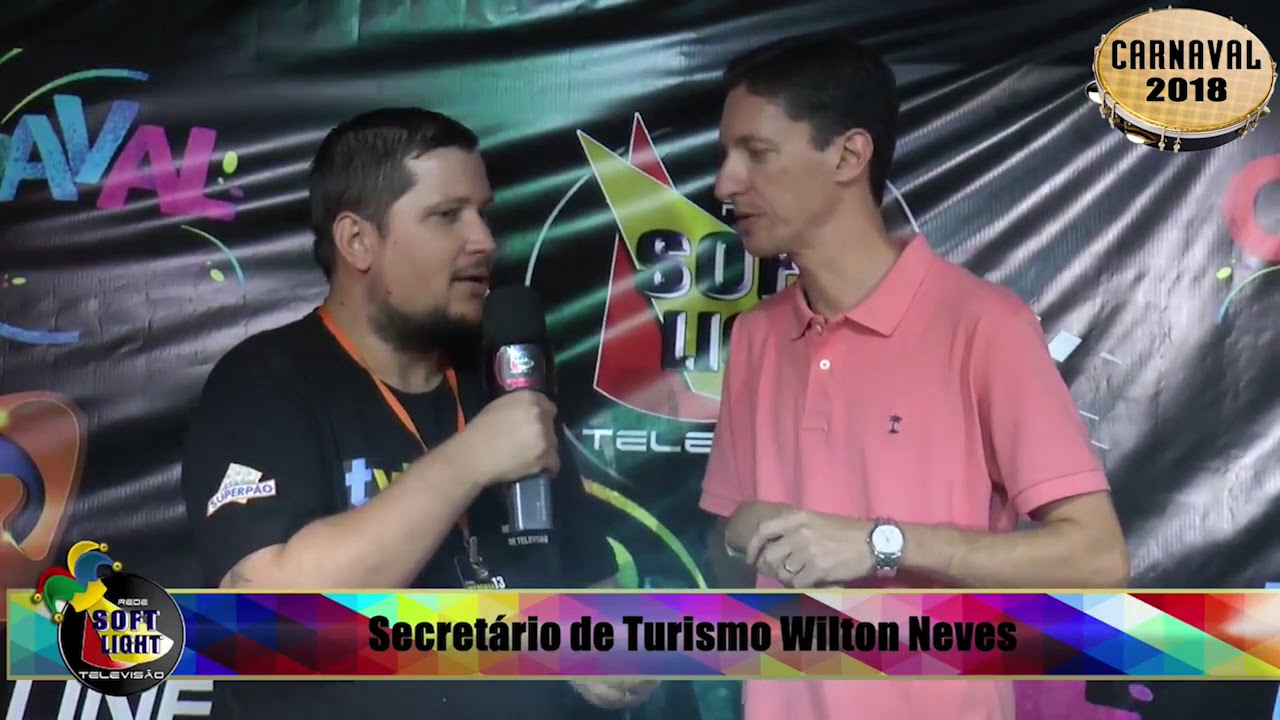 Repórter Dominique Schimith Entrevistando o Secretário Wilton Neves