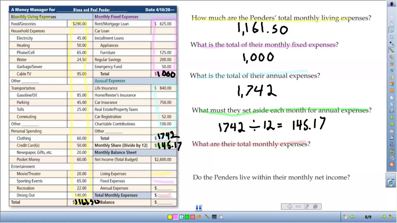 financial-math-3-2-preparing-a-budget-sheet-youtube