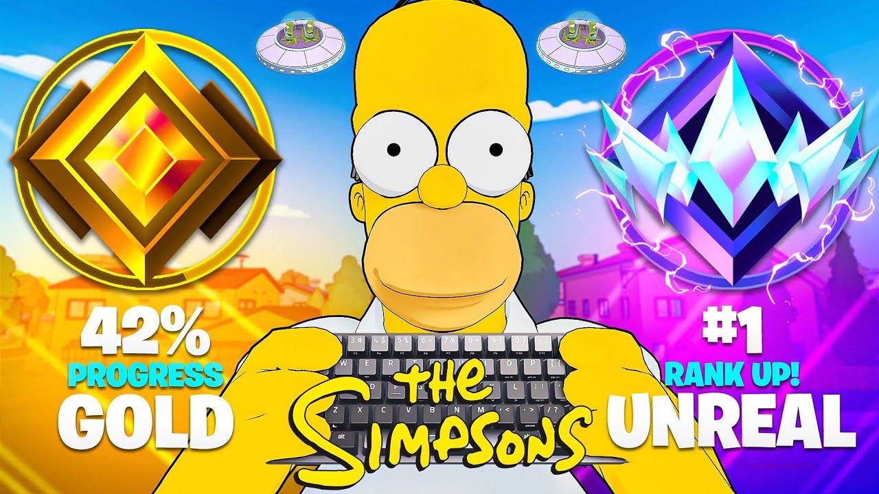 Gold To Unreal SPEEDRUN Fortnite Simpsons 