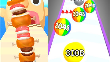 Sandwich Runner Vs Number Ball| Android ios game| Asmr satisfying game