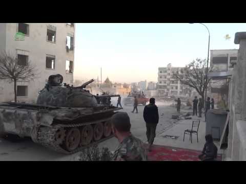 شام حلب جانب من عمليات الثوار العسكرية ضد حزب ب ك ك الإرهابي في السكن الشبابي 24 2 2016