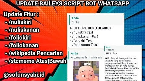 UPDATE SCRIPT!!! || JOJO BOT || UPDATE BAILEYS || UPDATE FITUR!!