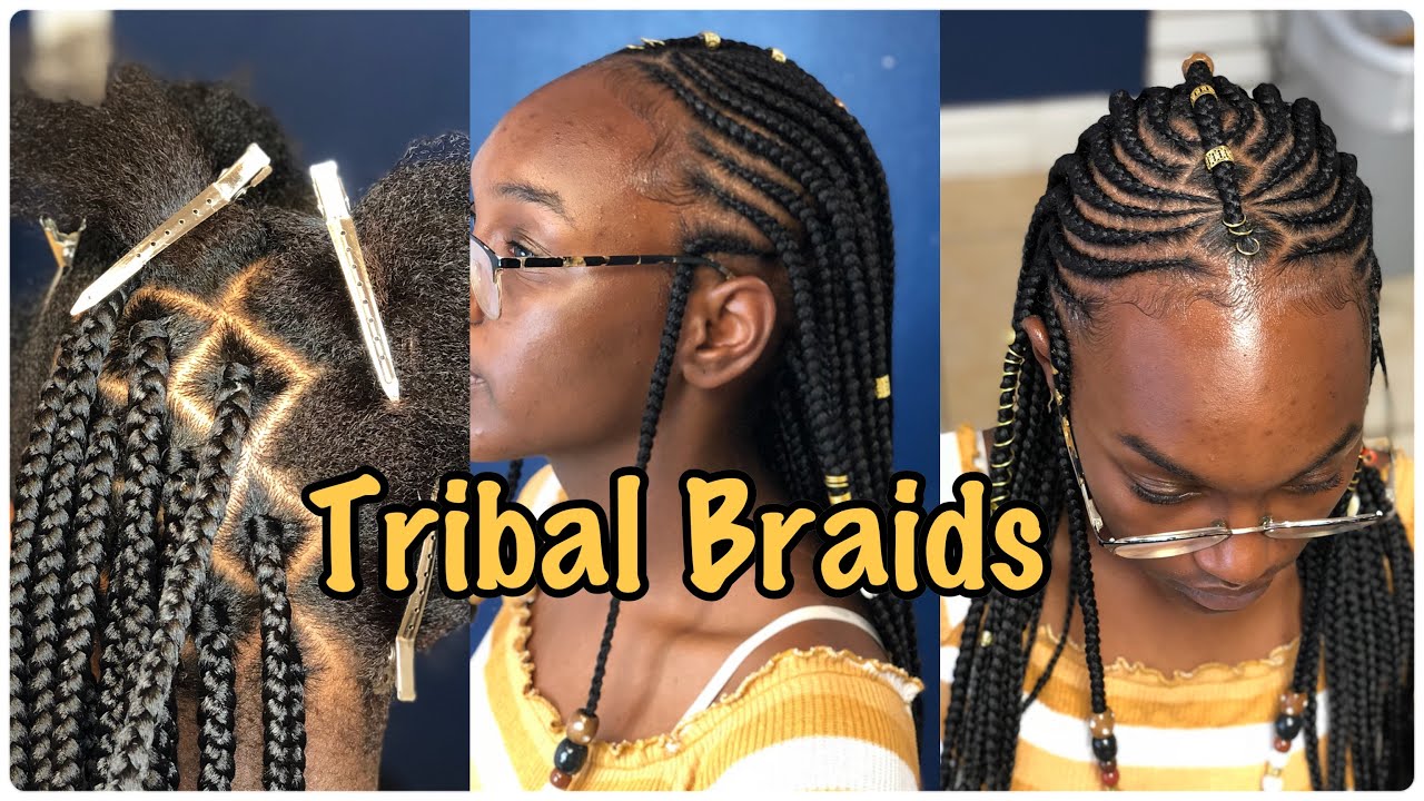 #40. DIAMOND PART TRIBAL BRAIDS - Back 2 School Style Idea 2 - YouTube