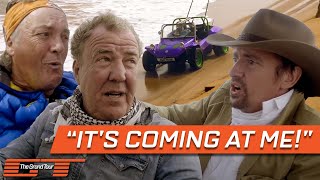 Clarkson, Hammond and May Race Against The Sea In Beach Buggies | The Grand Tour